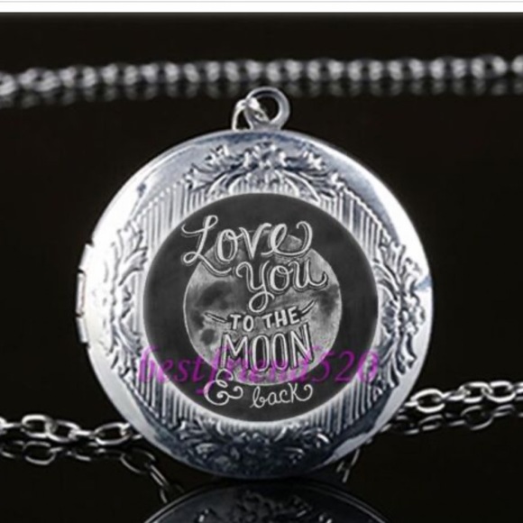 Jewelry - $3 LOVE YOU TO THE MOON LOCKET. NEW. $3 IF BUNDLED